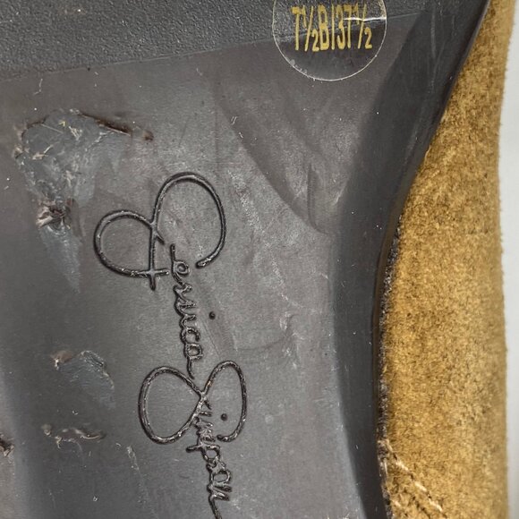 Jessica Simpson Tan Suede Heel Ankle Booties size 7.5 - Picture 8 of 8